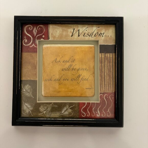 Framed Inspirational Wall Art Wisdom  Home Decor 8 x 8 in - Picture 4 of 6